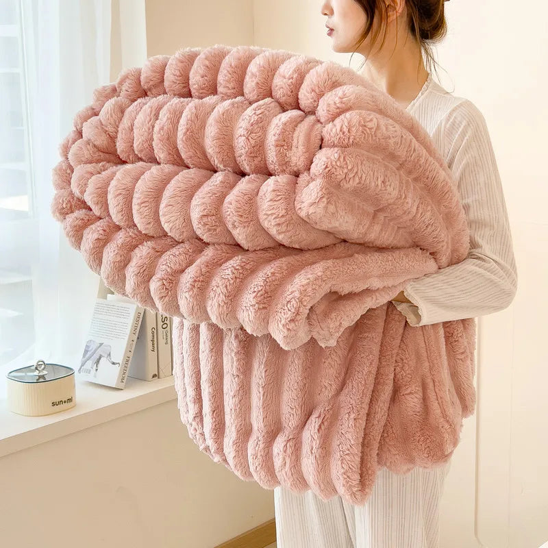 Plush Rabbit Throw Blanket