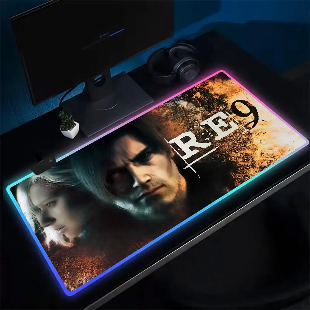 XXL RGB LED Gaming Mouse Pad – Backlit Desk Mat with Rubber Base | Anime Gaming Aesthetic
