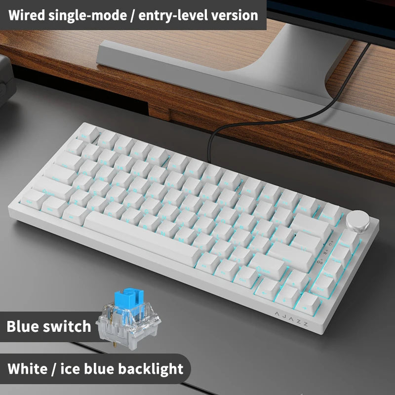 Ajazz AK820 Pro Mechanical Keyboard — Triple-Mode Wireless, Custom Gasket