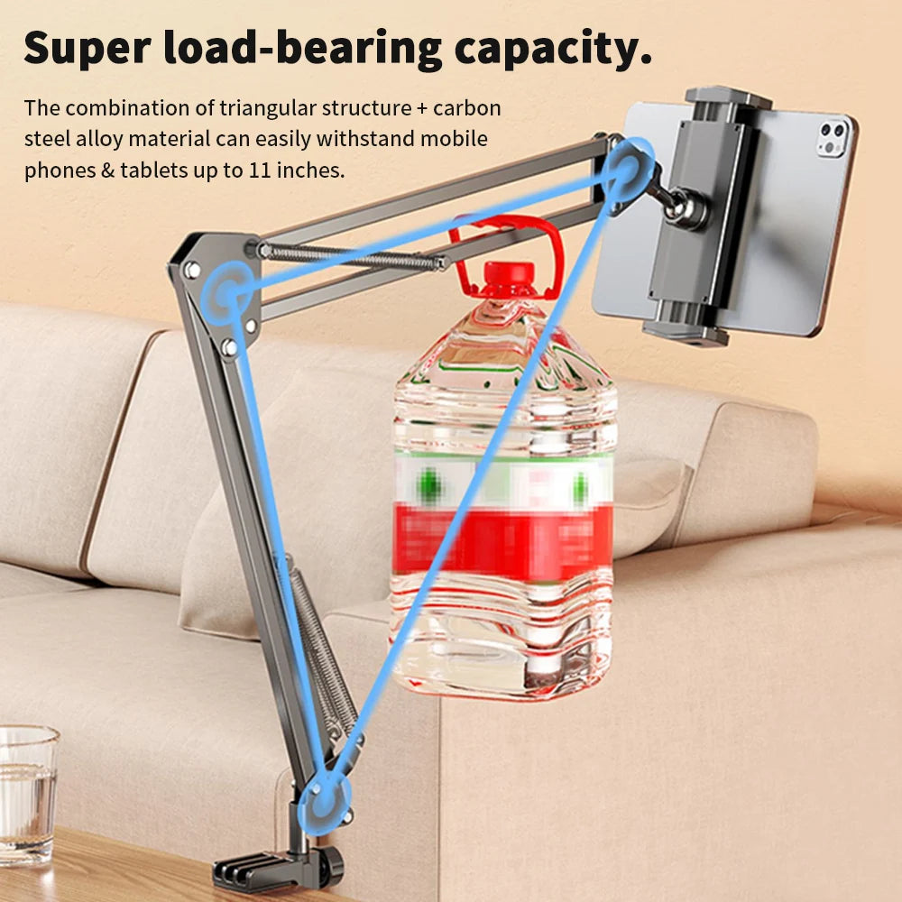 Universal Flexible Tablet & Phone Holder — Hands-Free Aluminum Arm
