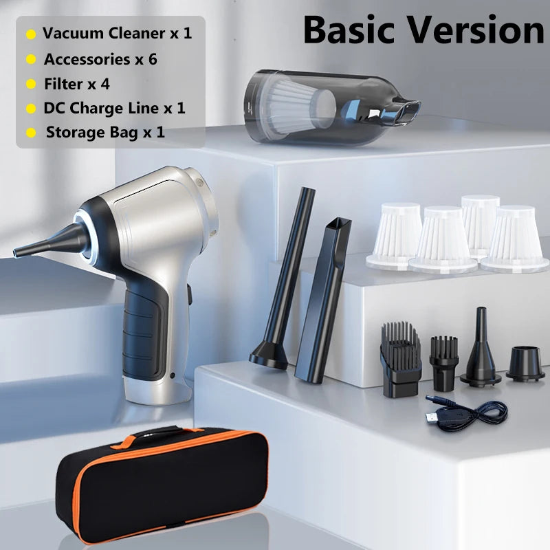 15000Pa Cordless Car & Home Vacuum — Powerful Dual-Use Cleaning