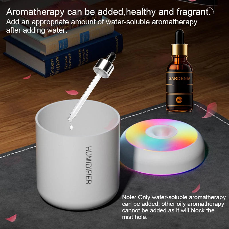 180ml Mini Aroma Humidifier — Ambient Mist & LED Glow