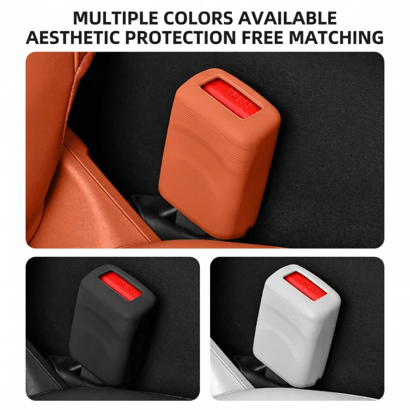 Silicone Seat Belt Buckle Cover — Anti-Scratch Universal Button Guard
