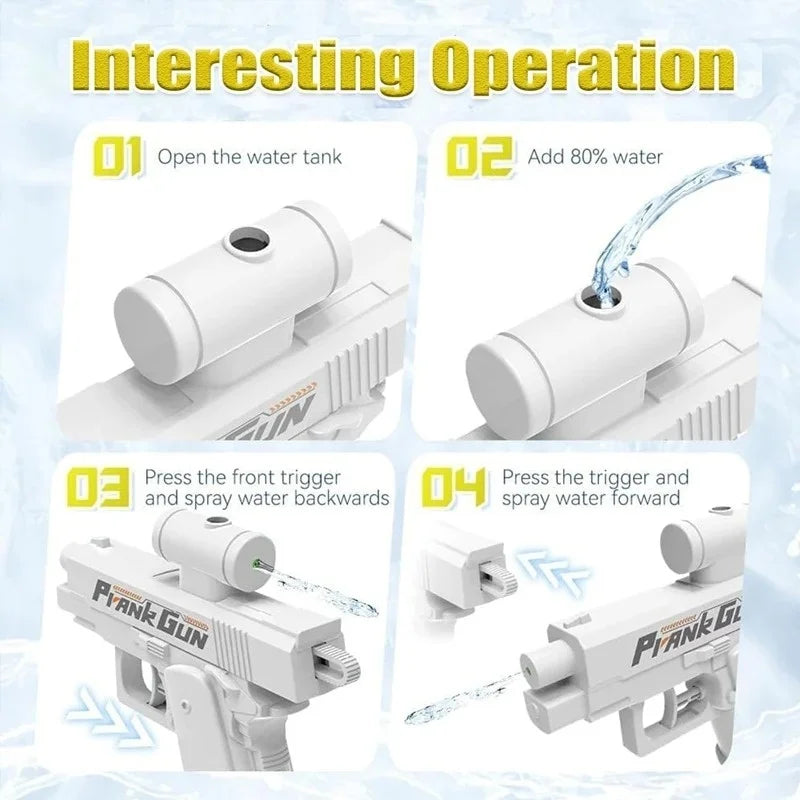 Prank Two-Way Water Gun, Prank Squirt Gun from Front and Back, Creative Pranks Battle Toy for Summer Water Fighting Activities