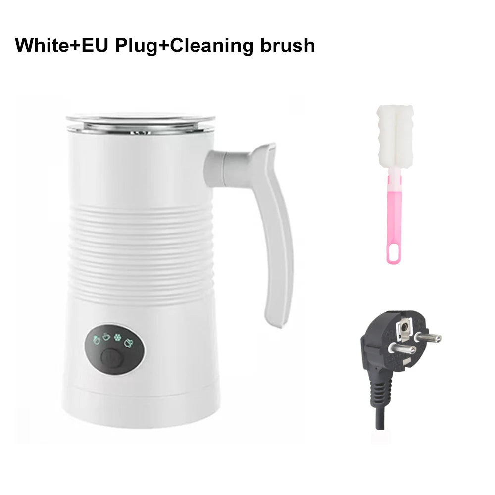 4-in-1 Electric Milk Frother – Hot & Cold Foam Maker for Coffee, Cappuccino & Latte