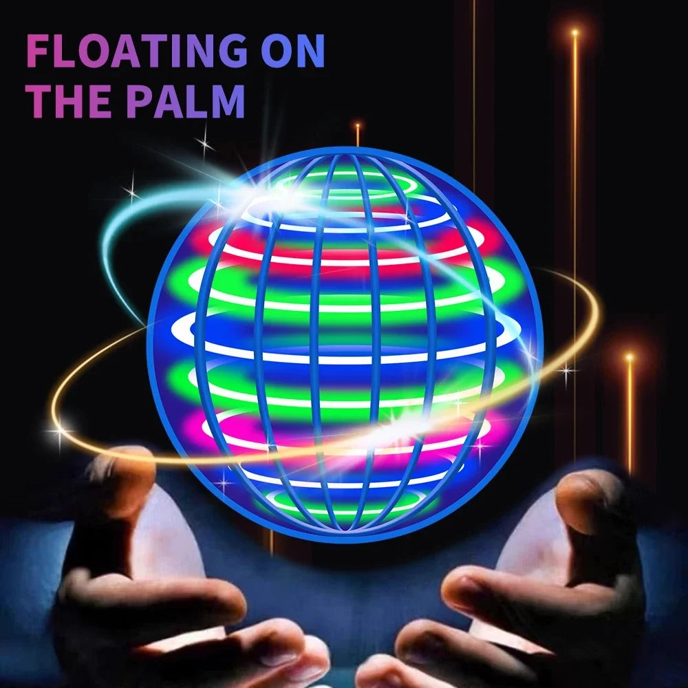 LED UFO Flying Ball Toy — Auto-Spinning Light-Up Magic Fan Ball