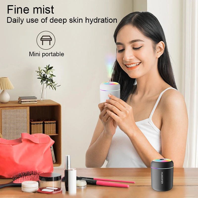 180ml Mini Aroma Humidifier — Ambient Mist & LED Glow