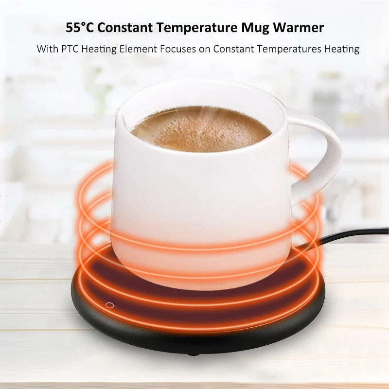 USB Desktop Cup Warmer – Electric Heating Coaster for Coffee, Tea & Milk | Home & Office