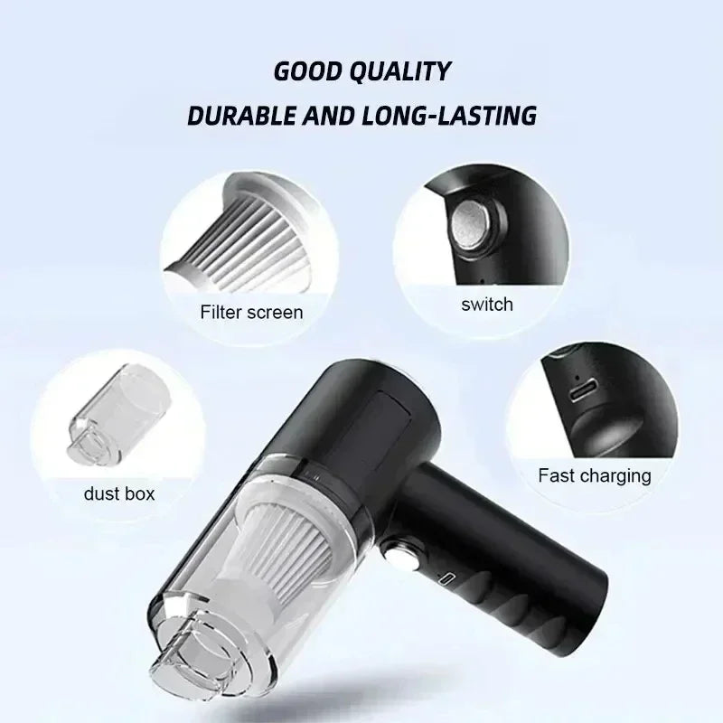 Cordless Wet & Dry Handheld Vacuum — High-Suction Car & Home