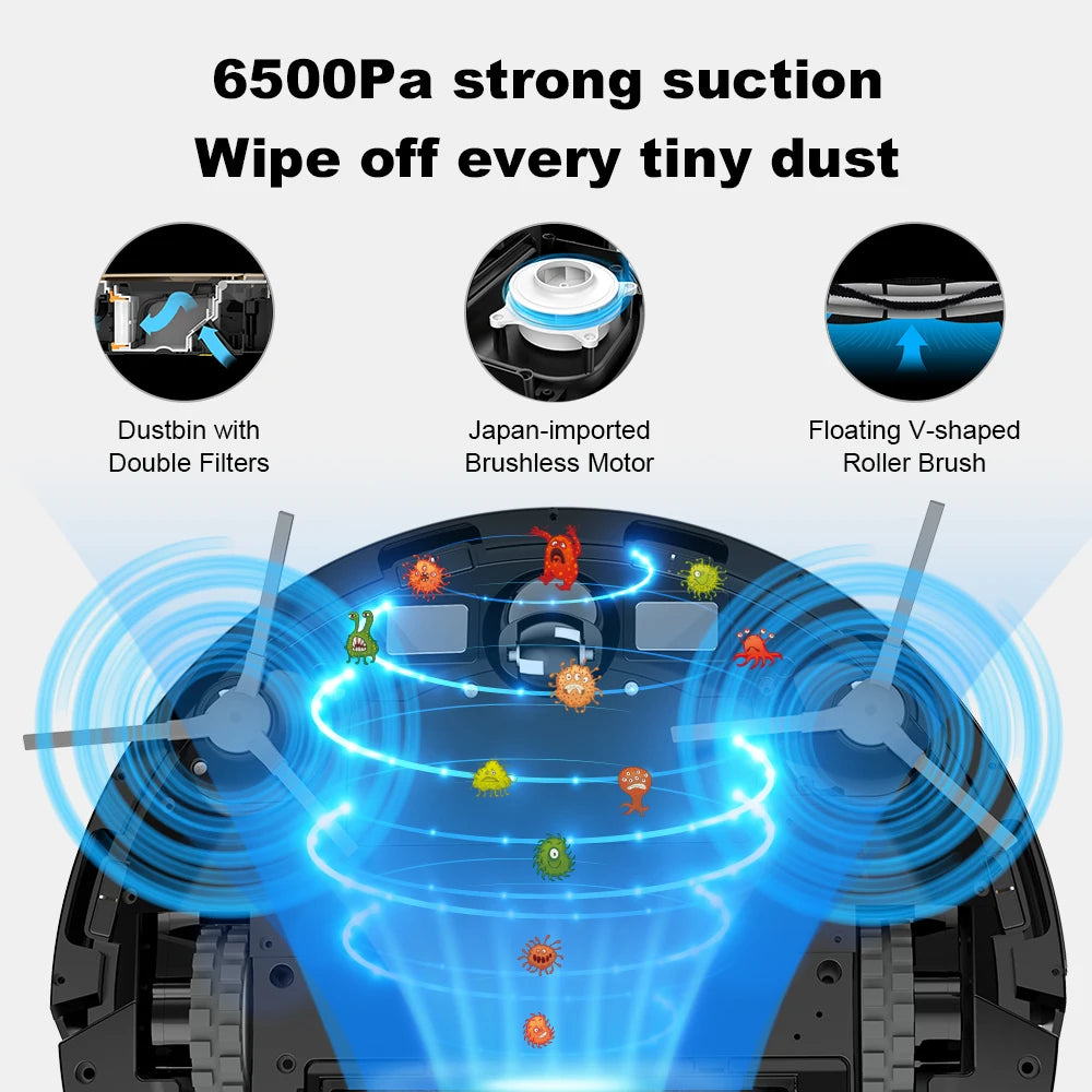 LILIN X6 Laser Robot Vacuum — 6500Pa Wet & Dry Smart Mapping