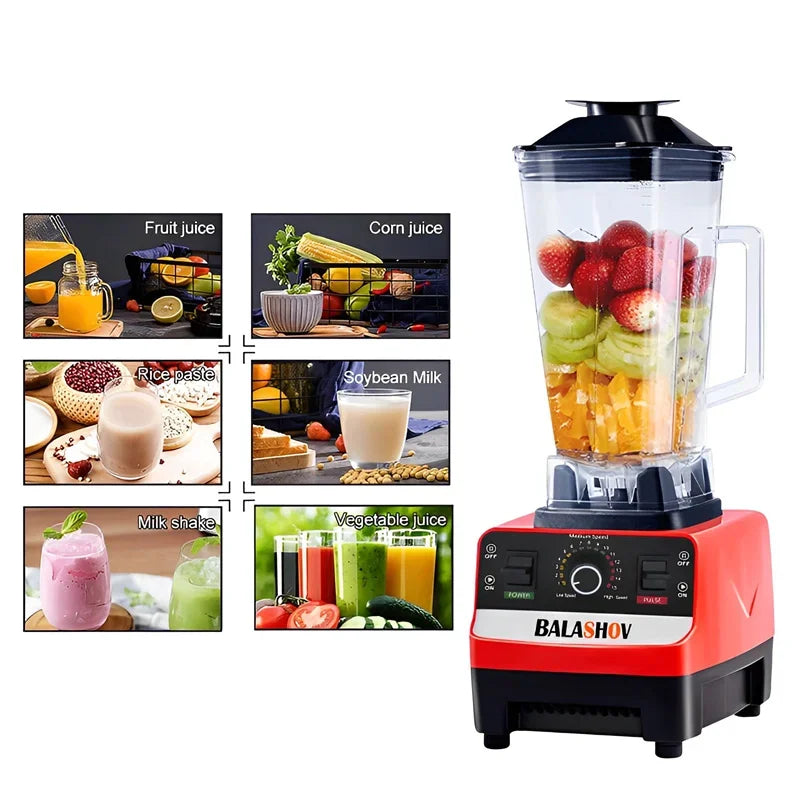 2000W Heavy-Duty Commercial Blender – High-Power Smoothie, Juice & Ice Crusher | Food Processor