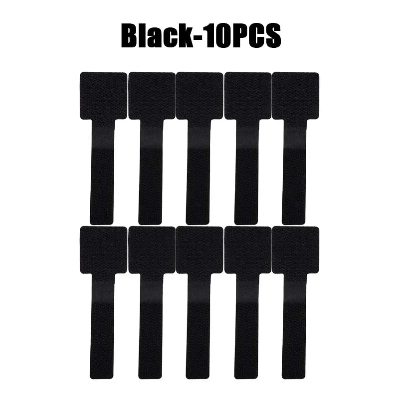 Reusable Self-Adhesive Cable Ties – Adjustable Wire & Cord Organiser Straps for Desk Management