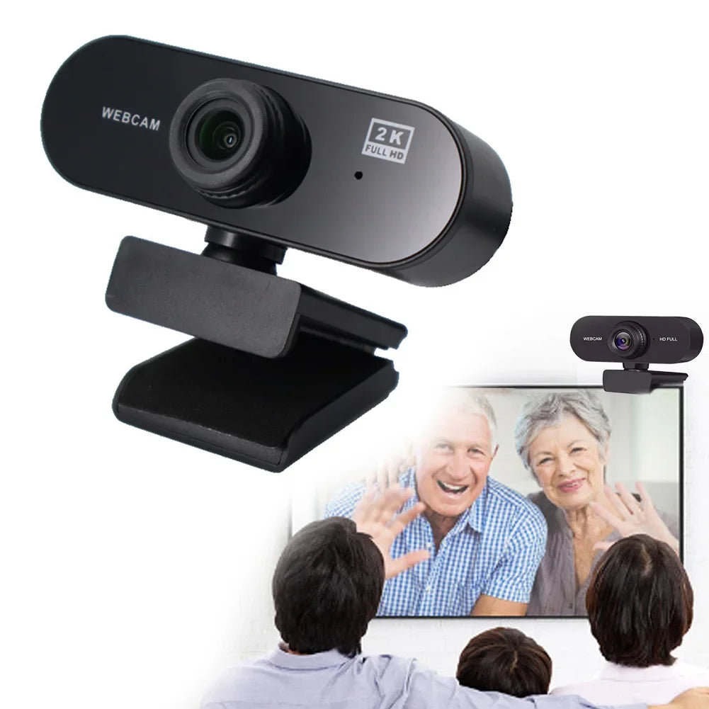 2K Mini Webcam with Microphone – FHD 1080P Web Camera for PC, Laptop, Live Streaming & Video Calls