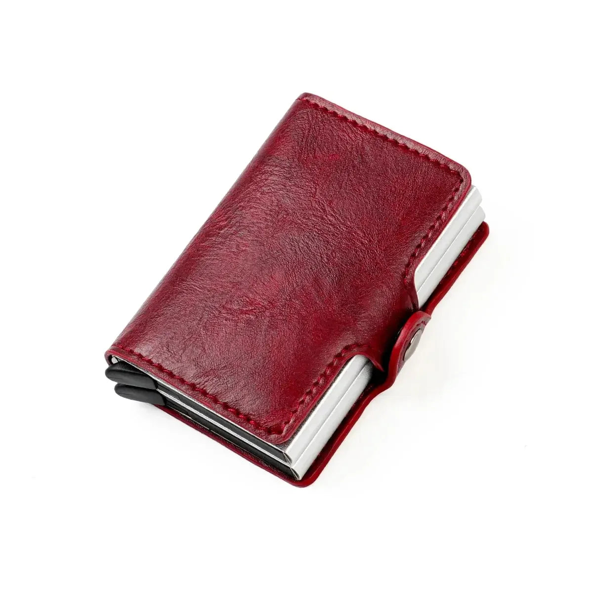 New Double Layer High Capacity Men ID Credit Bank Card Holder Wallet Anti Rfid Blocking Protected Magic Mini Small Money Wallets