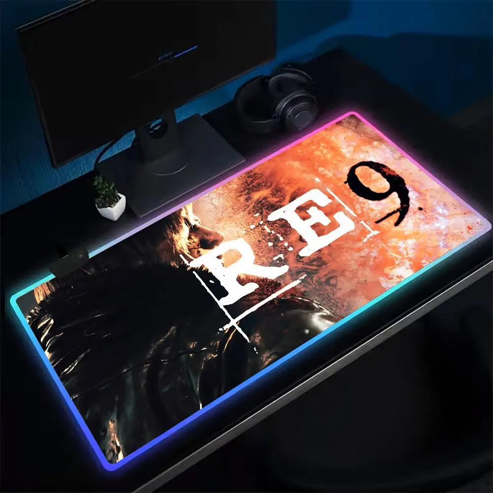 XXL RGB LED Gaming Mouse Pad – Backlit Desk Mat with Rubber Base | Anime Gaming Aesthetic