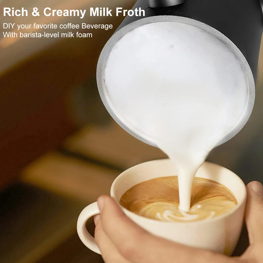 4-in-1 Electric Milk Frother – Hot & Cold Foam Maker for Coffee, Cappuccino & Latte