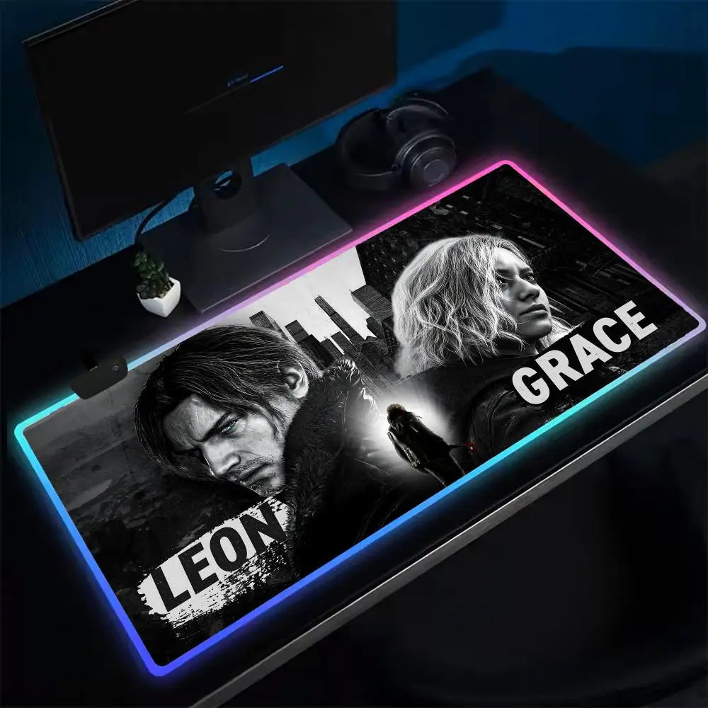 XXL RGB LED Gaming Mouse Pad – Backlit Desk Mat with Rubber Base | Anime Gaming Aesthetic