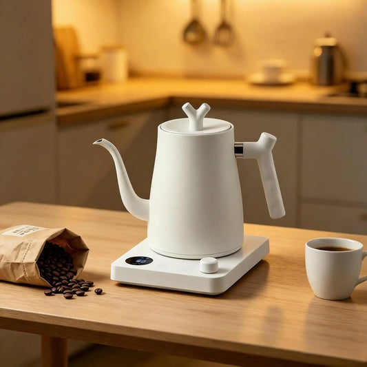 Smart Temperature Control Gooseneck Electric Kettle – 1L, 1000W, 304 Stainless Steel | Pour-Over Coffee & Tea