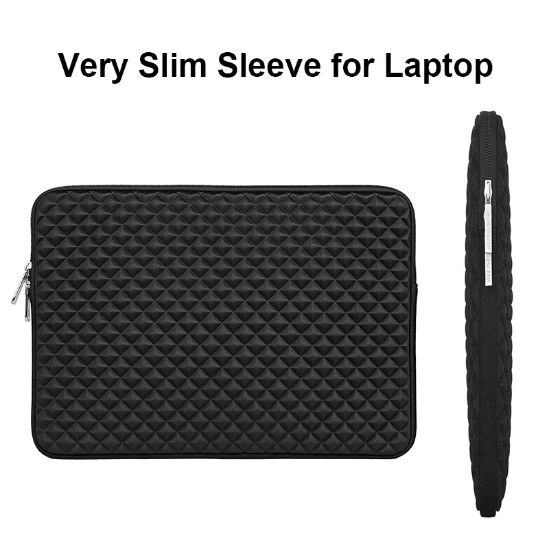 Waterproof Shockproof Laptop Sleeve Bag – 11" to 15.6", Compatible with MacBook Air & Pro | Black