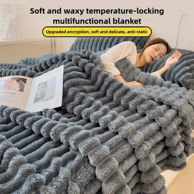 Plush Rabbit Throw Blanket