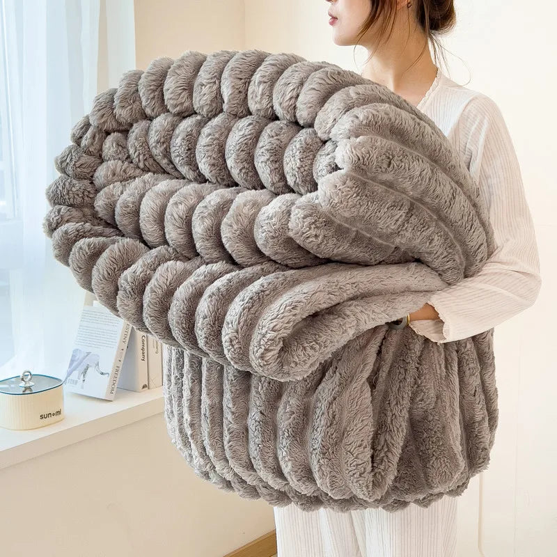 Plush Rabbit Throw Blanket