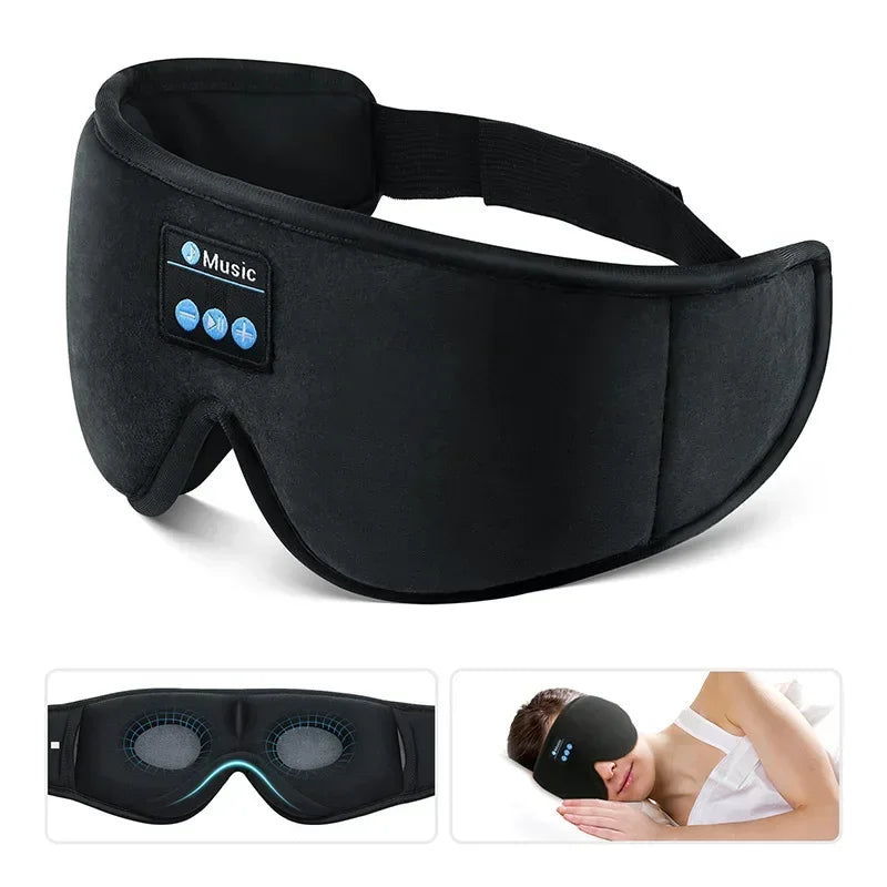 3D Sleep Eye Mask with Bluetooth 5.0 Headphones – Wireless Music & Travel Sleep Mask with HD Speakers