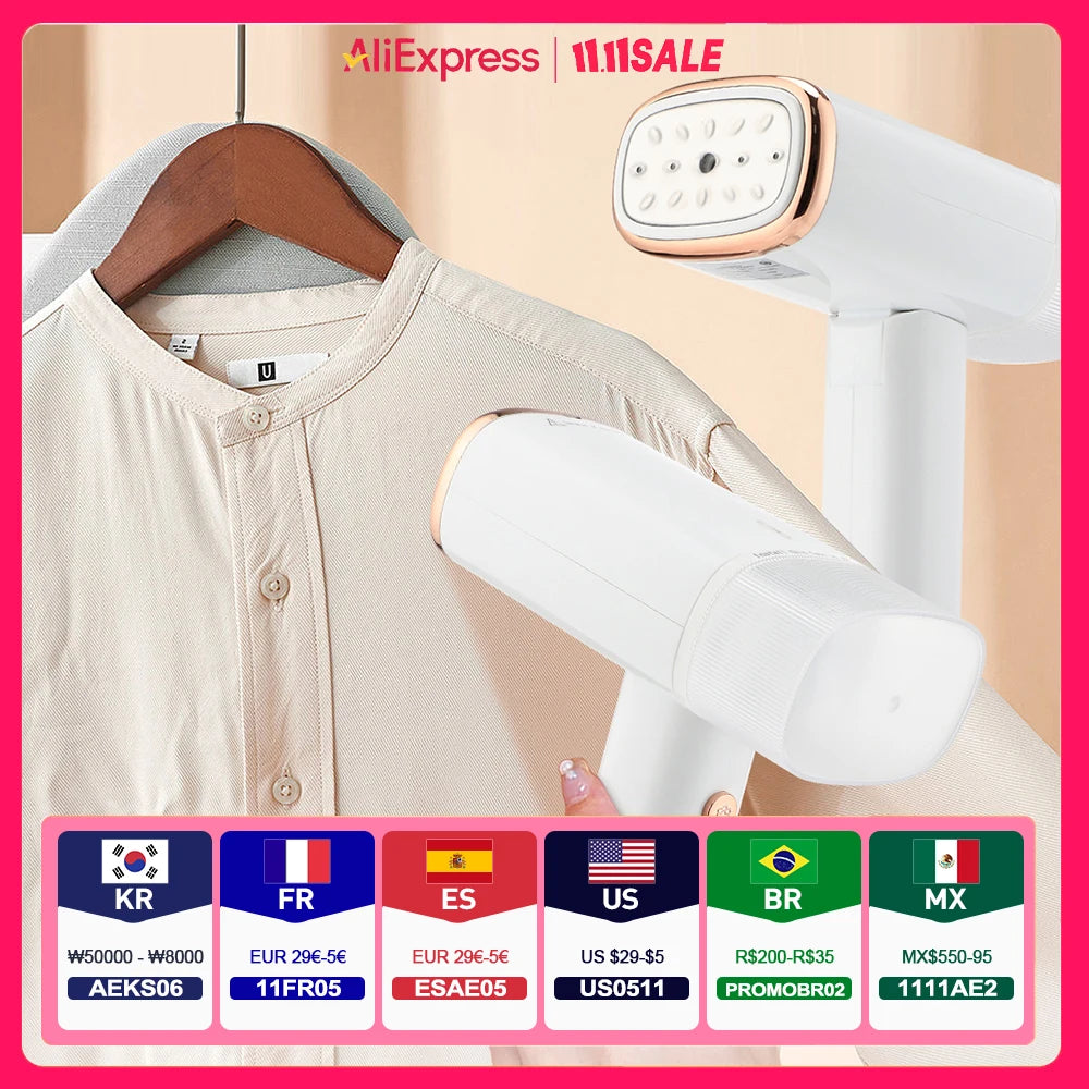 1000W Handheld Garment Steamer — Wrinkle-Free in Seconds