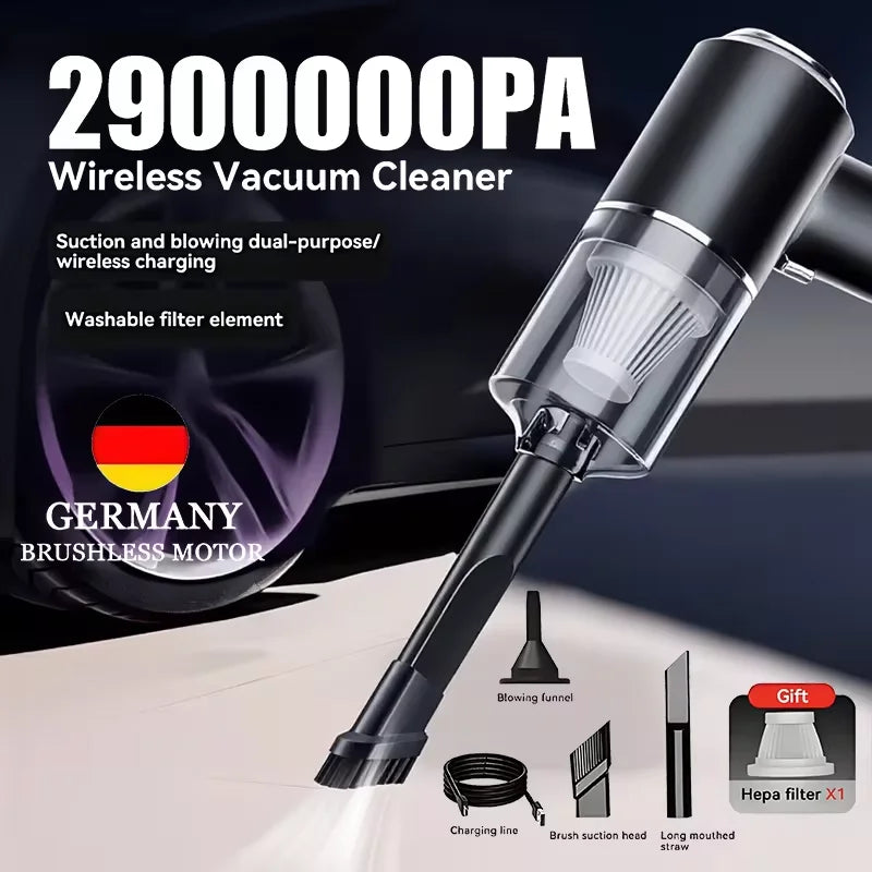 Cordless Wet & Dry Handheld Vacuum — High-Suction Car & Home