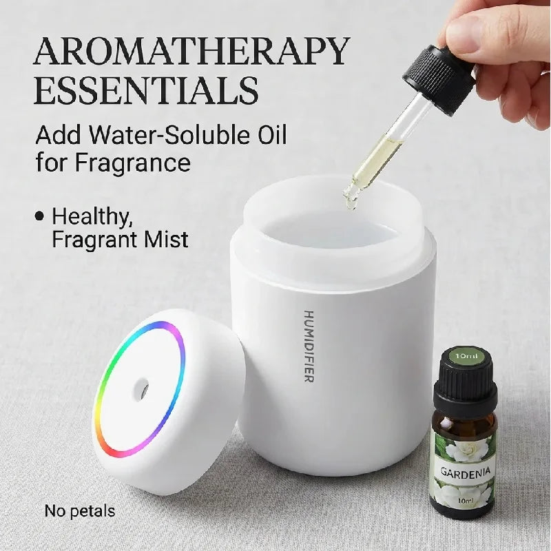 Mini Air Humidifier USB Aroma Diffuser Essential Oil Purifier Mist Maker Colorful Lights humidificador For Home Car Office 180ML