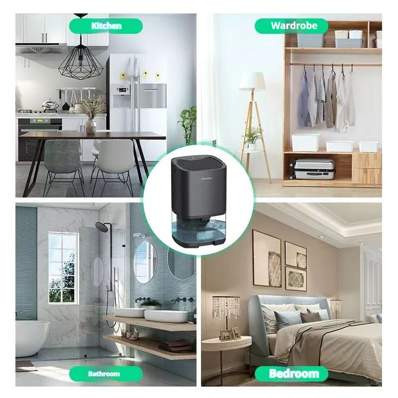 Portable Mini Air Dehumidifier & Moisture Absorber – Silent Home, Bedroom, Office & Kitchen Air Dryer