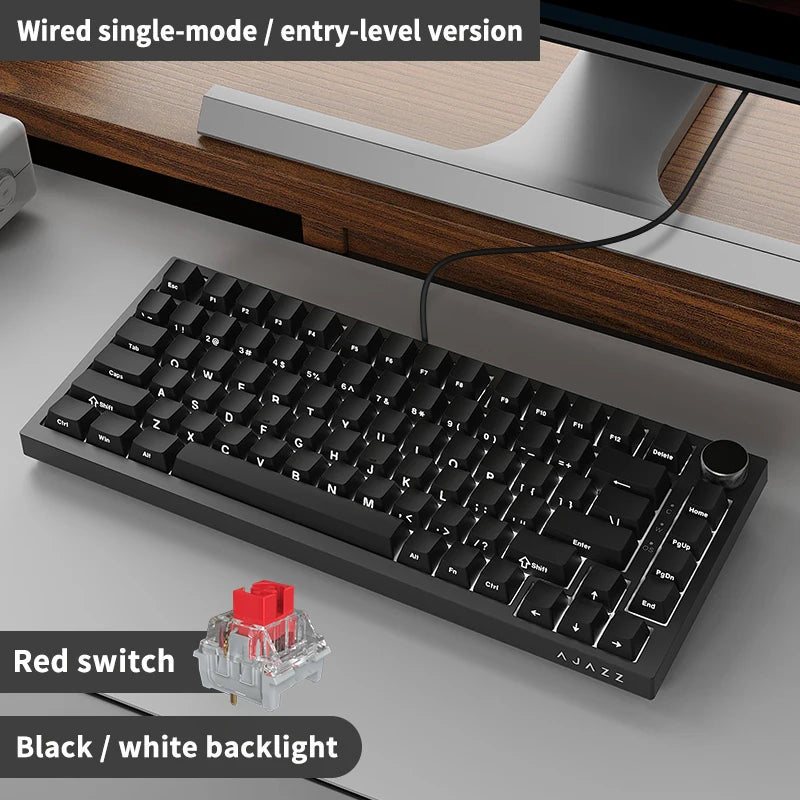 Ajazz AK820 Pro Mechanical Keyboard — Triple-Mode Wireless, Custom Gasket