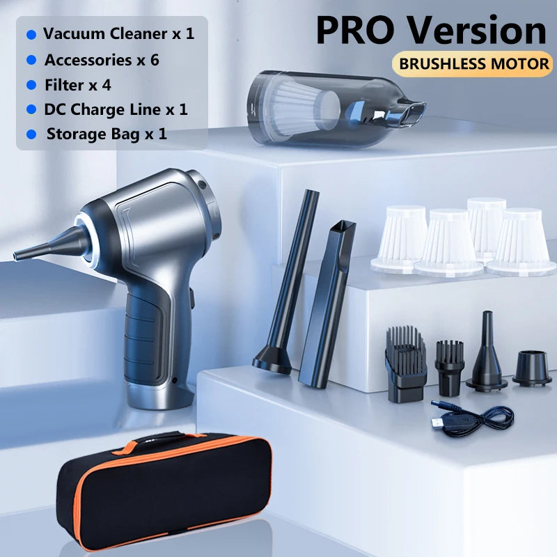15000Pa Cordless Car & Home Vacuum — Powerful Dual-Use Cleaning