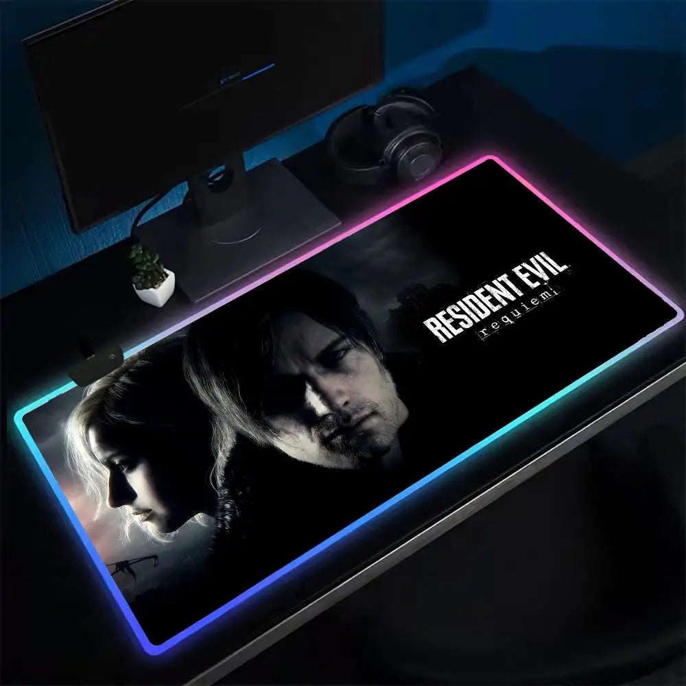 XXL RGB LED Gaming Mouse Pad – Backlit Desk Mat with Rubber Base | Anime Gaming Aesthetic